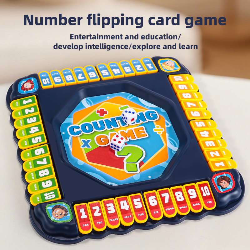 Blue Number Flip Tabletop Game - Board Game Live ulasan dan harga